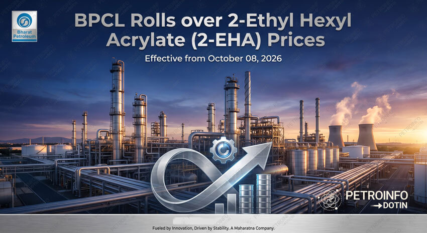 Bharat Petroleum Corporation Ltd (BPCL) Rolls over 2-Ethyl Hexyl Acrylate (2-EHA) Prices in Indian Market