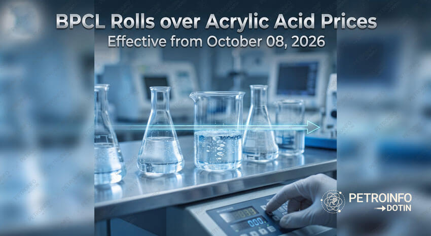 Bharat Petroleum Corporation Ltd (BPCL) Rolls over Acrylic Acid Prices in Indian Market