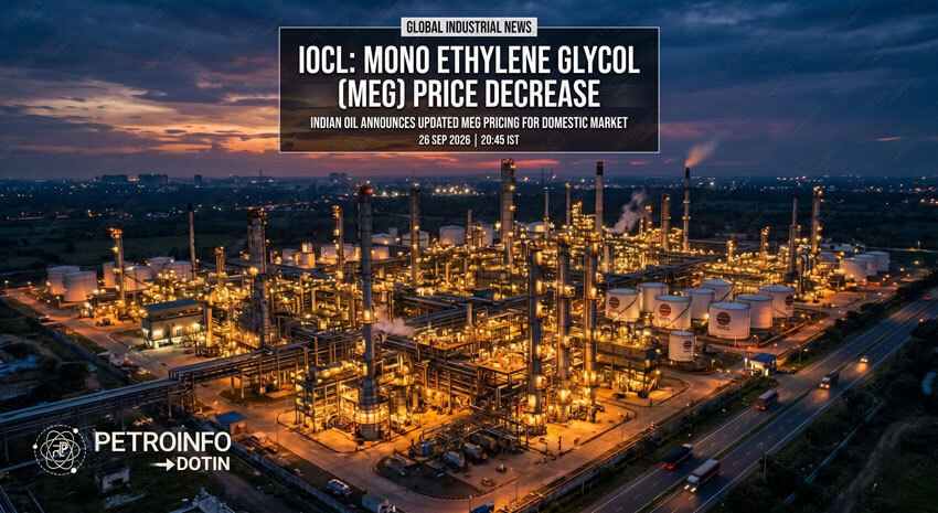 Indian Oil Corporation Limited (IOCL) Decreases Mono ethylene glycol (MEG) Prices in Indian Market