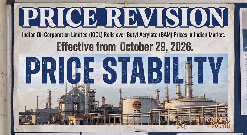 Indian Oil Corporation Limited (IOCL) Rolls over Butyl Acrylate (BAM)  Prices in Indian Market
