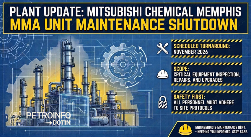 Mitsubishi Chemical to Shut Down Memphis Methyl Methacrylate (MMA) Unit for November 2026 Maintenance