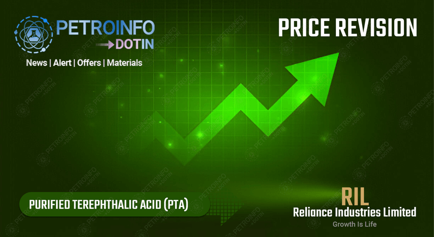 Reliance Industries Limited (RIL) Increases Purified terephthalic acid (PTA) Prices in Indian Market